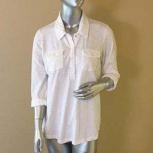 EDDIE BAUER | Slub Cotton 3/4 Sleeve Shirt